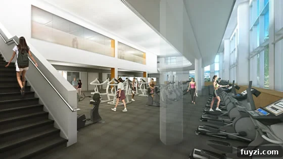 Anschutz Health and Wellness Center Gym Rendering