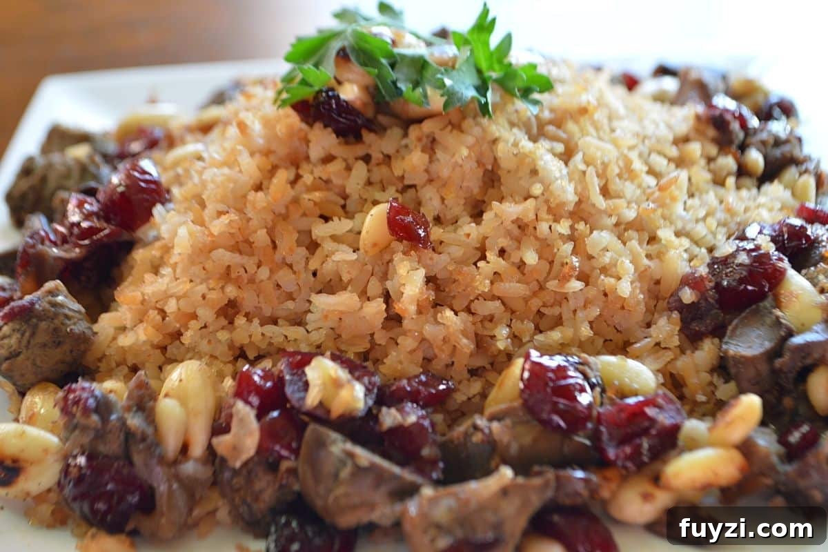 A close up look at a dish of toasted rice.