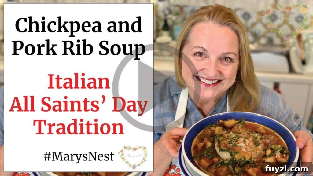 Chickpea and pork rib soup