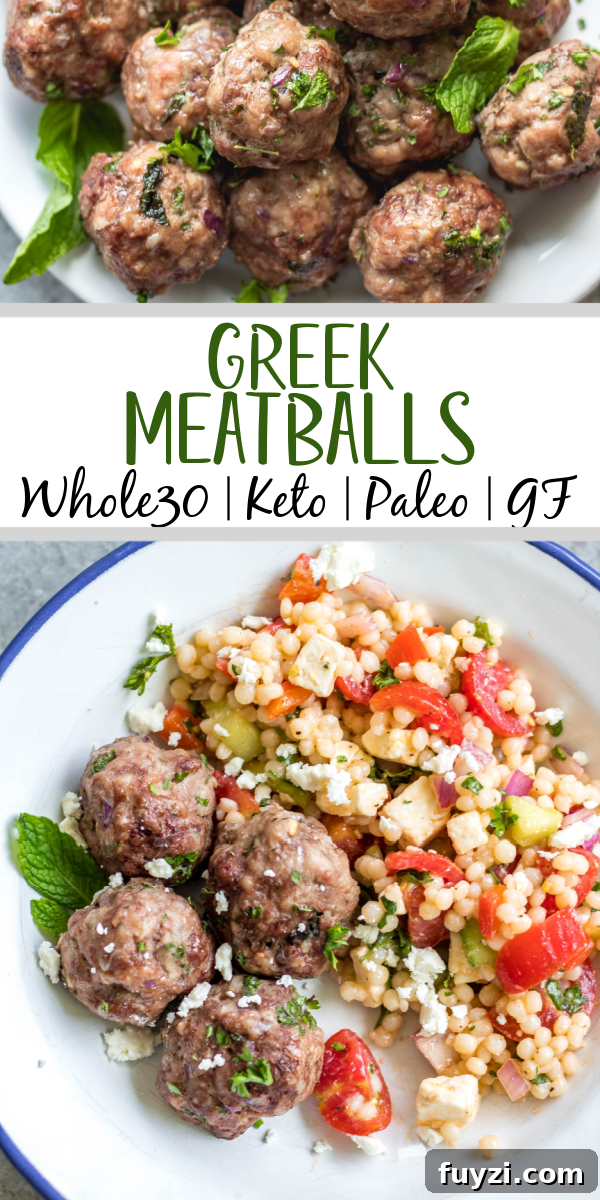 finished greek meatballs