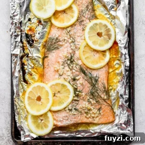 Oven-Baked Salmon in Foil: Flaky, Tender Fillets 2 baked salmon in baking sheet