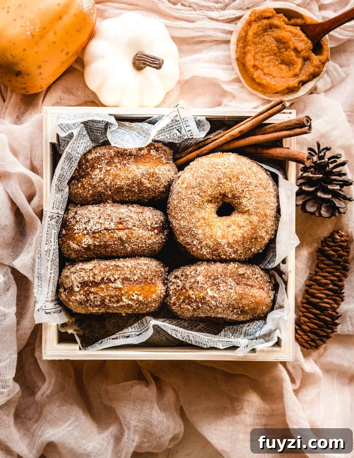 Pumpkin Cake Donuts with Cinnamon Glaze Recipe 2 Make a batch of these baked pumpkin donuts to share at the pumpkin patch.