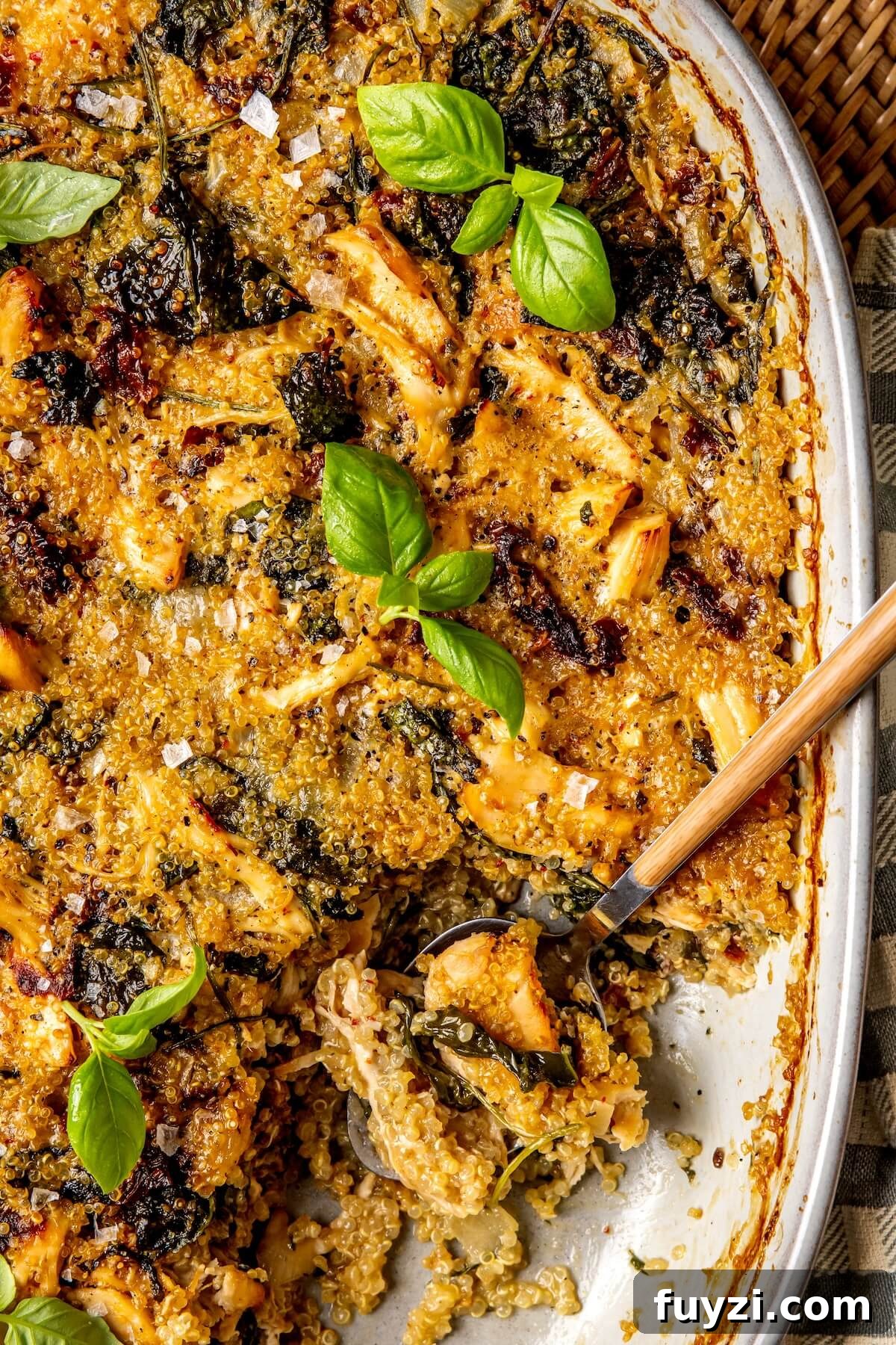 Tuscan Chicken Quinoa Bake - Olivia Adriance