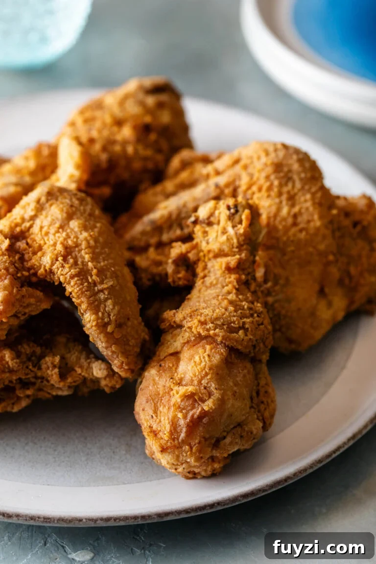 Plate of Southern Fried Chicken.