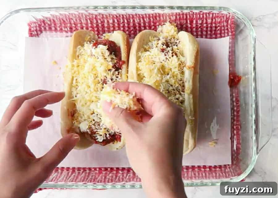 15-Minute Vegan Marinara Sauce 5 Adding cheese to a meatball sub